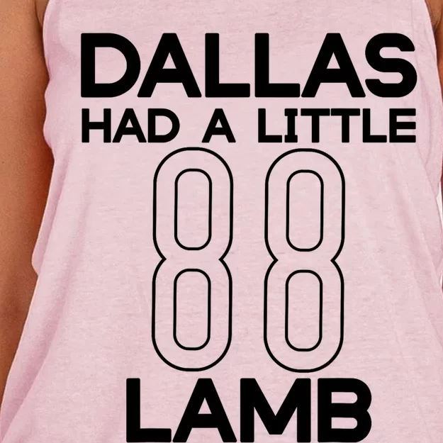 Dallas Had A Little Lamb Women's Knotted Racerback Tank