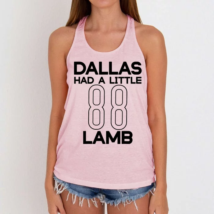 Dallas Had A Little Lamb Women's Knotted Racerback Tank