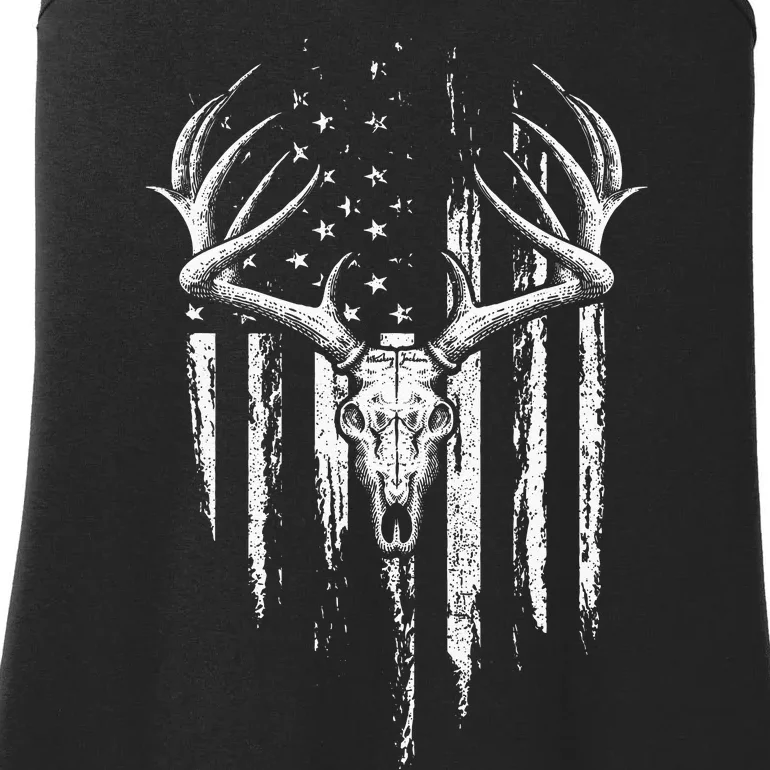 Deer Hunting American Flag Bowhunting Whitetail Bow Hunter Ladies Essential Tank