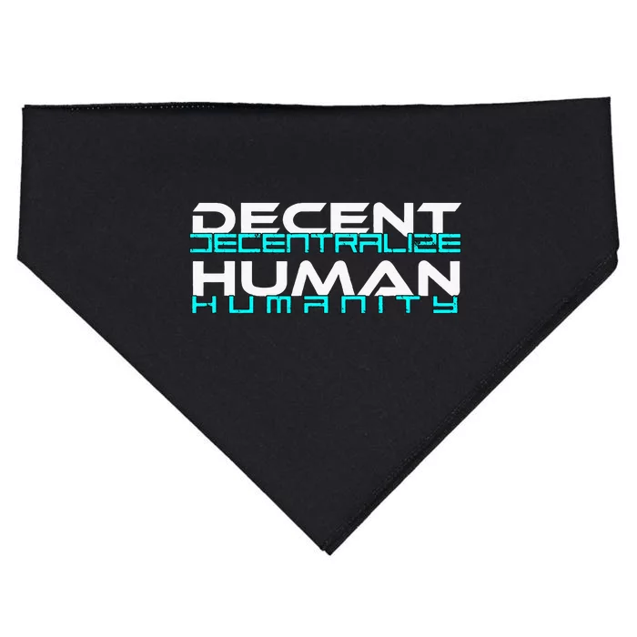 Decentralize Humanity Are You Decent USA-Made Doggie Bandana