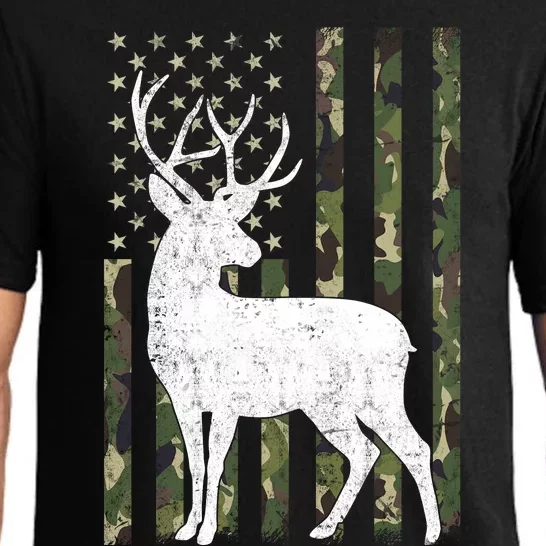 Deer Hunting American Flag Camo Pajama Set