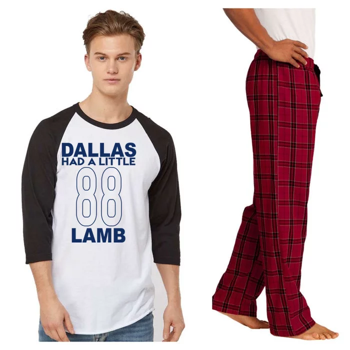 Dallas Had A Little Lamb Funny Football Raglan Sleeve Pajama Set