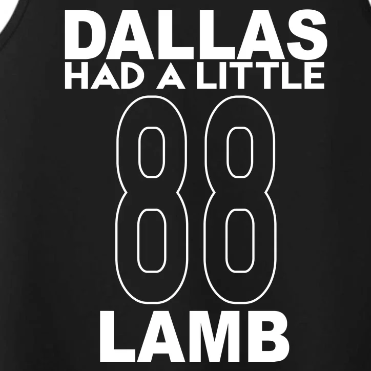 Dallas Had A Little Lamb Funny Football Performance Tank