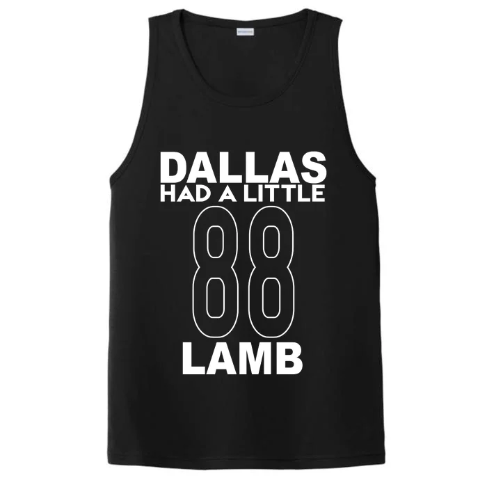 Dallas Had A Little Lamb Funny Football Performance Tank