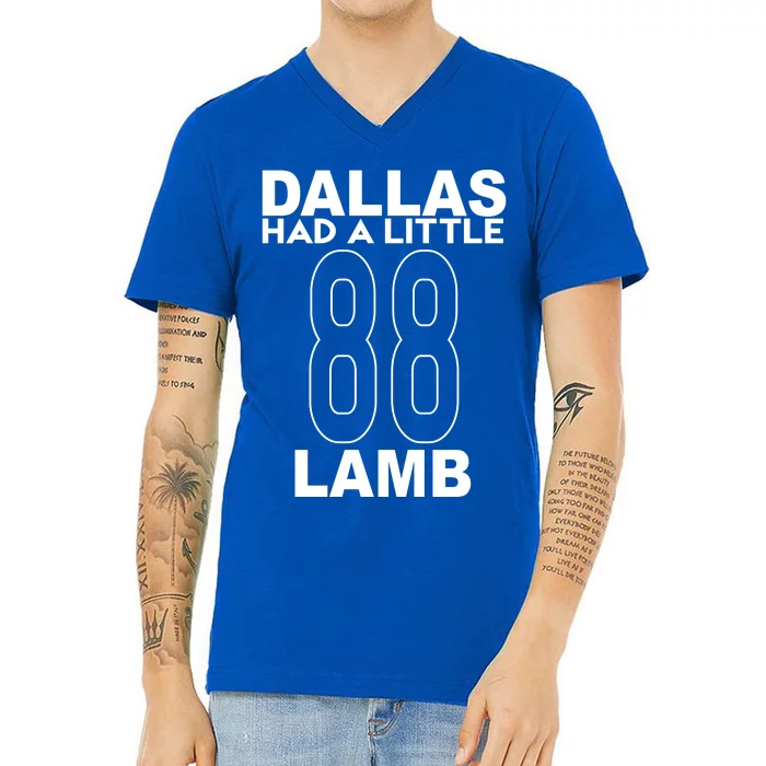 Dallas Had A Little Lamb Funny Football V-Neck T-Shirt