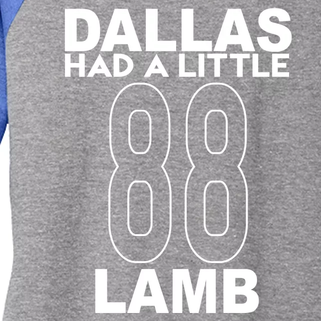 Dallas Had A Little Lamb Funny Football Women's Tri-Blend 3/4-Sleeve Raglan Shirt