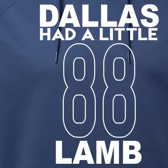 Dallas Had A Little Lamb Funny Football Performance Fleece Hoodie