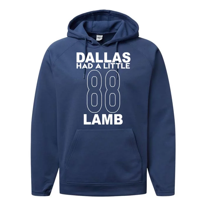 Dallas Had A Little Lamb Funny Football Performance Fleece Hoodie