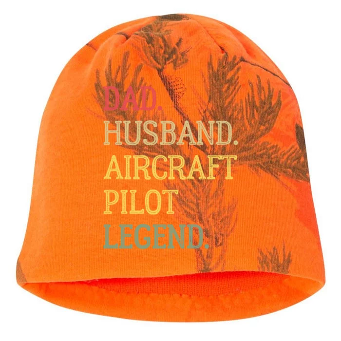 Dad Husband Aircraft Pilot Legend Aircraft Pilot Dad Gift Kati - Camo Knit Beanie