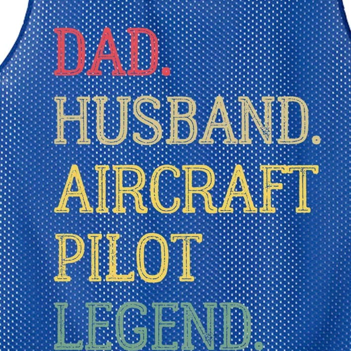 Dad Husband Aircraft Pilot Legend Aircraft Pilot Dad Gift Mesh Reversible Basketball Jersey Tank