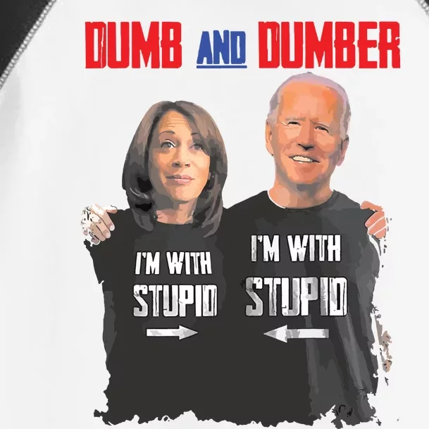 Dumber Haris And Biden Vote For Trump 2024 Toddler Fine Jersey T-Shirt