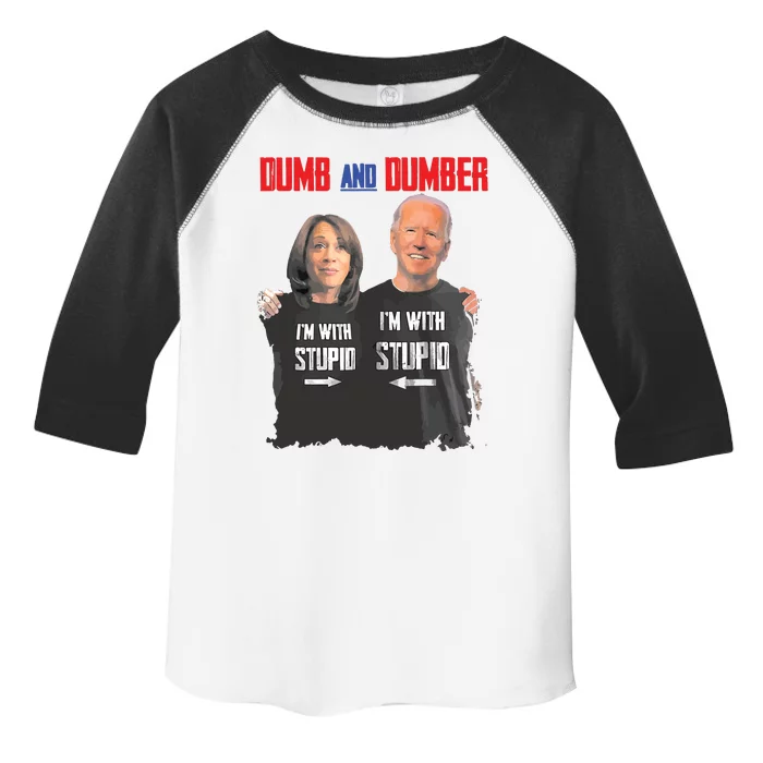 Dumber Haris And Biden Vote For Trump 2024 Toddler Fine Jersey T-Shirt