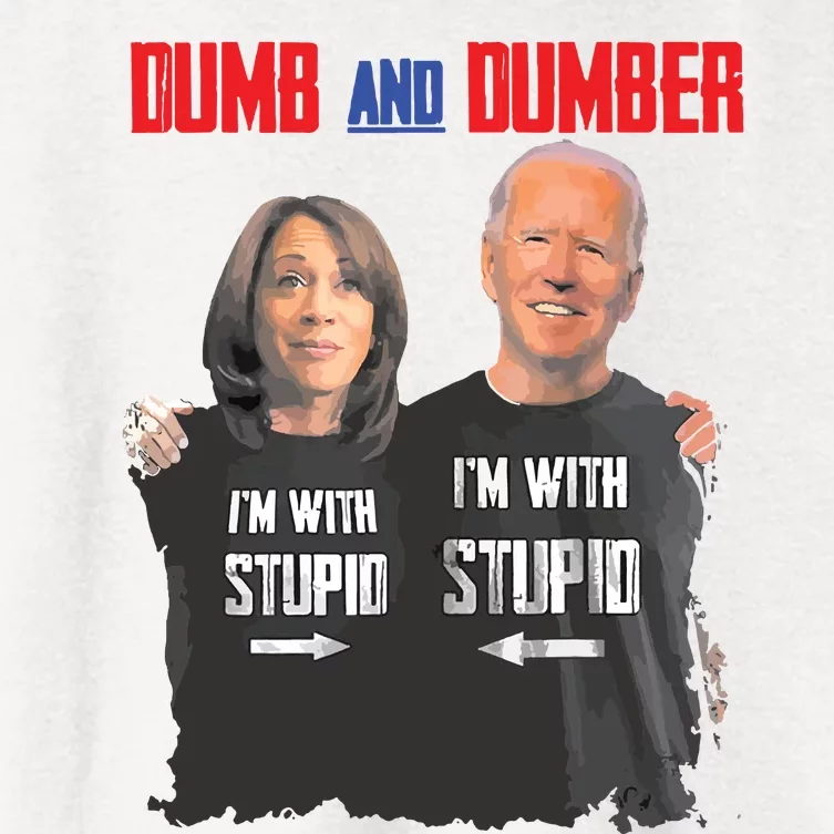 Dumber Haris And Biden Vote For Trump 2024 Women's Crop Top Tee