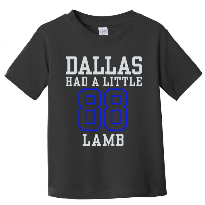 Dallas Had A Little Lamb Sport Design Apparel Toddler T-Shirt