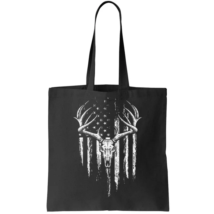 Deer Hunting American Flag Bowhunting Whitetail Bow Hunter Tote Bag