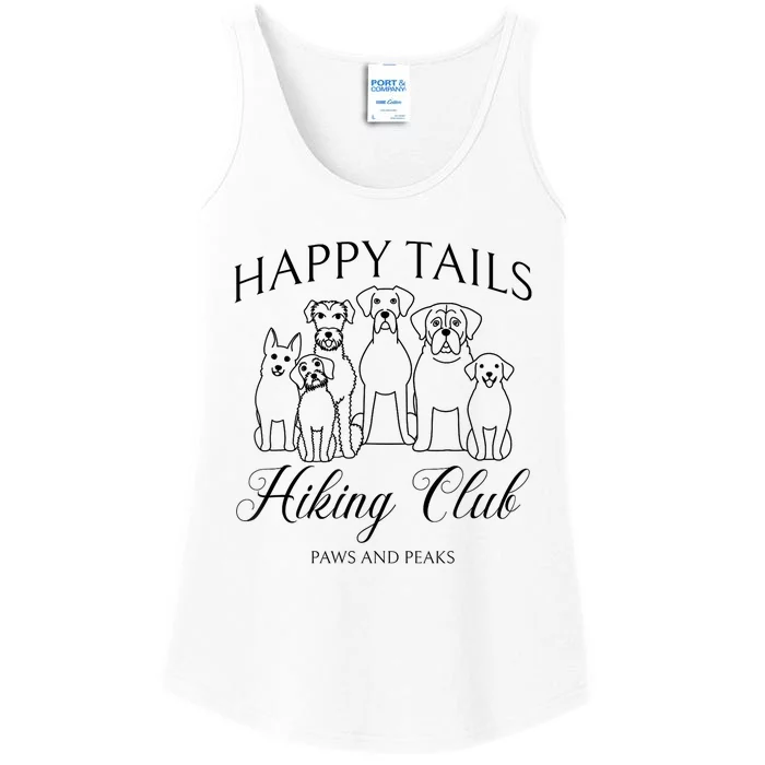 Dog Hiking Adventure Club Mountain Outdoors Ladies Essential Tank