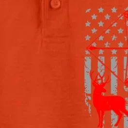 Deer Hunting American Flag Bow Hunting Patriotic Hunters Gift Dry Zone Grid Performance Polo