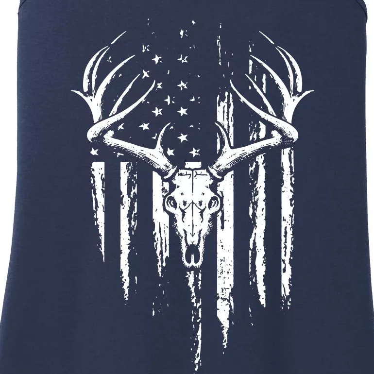 Deer Hunting American Flag Bowhunting Whitetail Bow Hunter Ladies Essential Tank