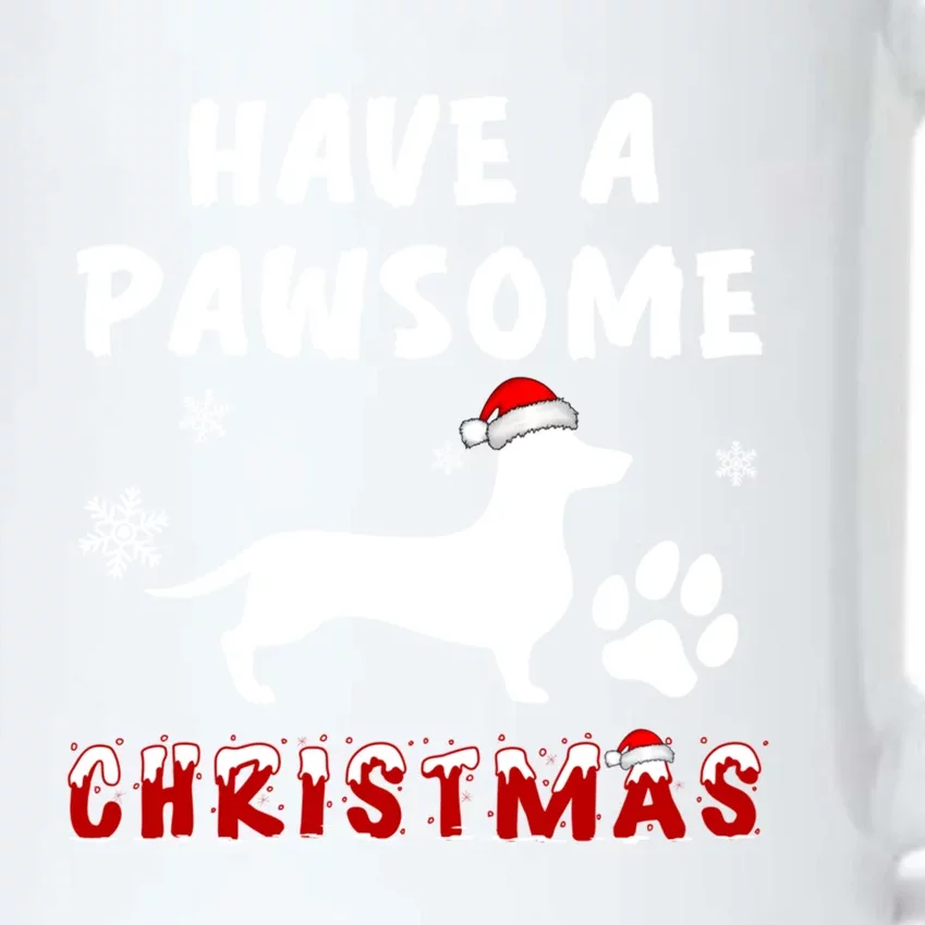 Dachshund Have A Pawsome Christmas Gift Black Color Changing Mug