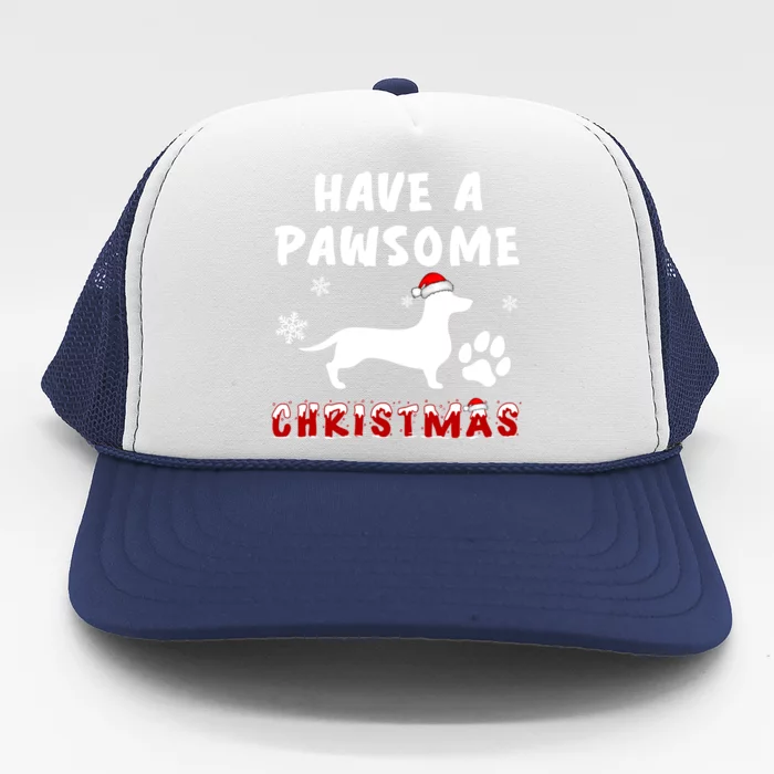 Dachshund Have A Pawsome Christmas Gift Trucker Hat