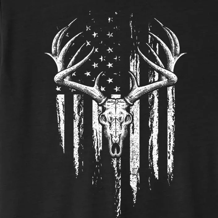 Deer Hunting American Flag Bowhunting Whitetail Bow Hunter ChromaSoft Performance T-Shirt