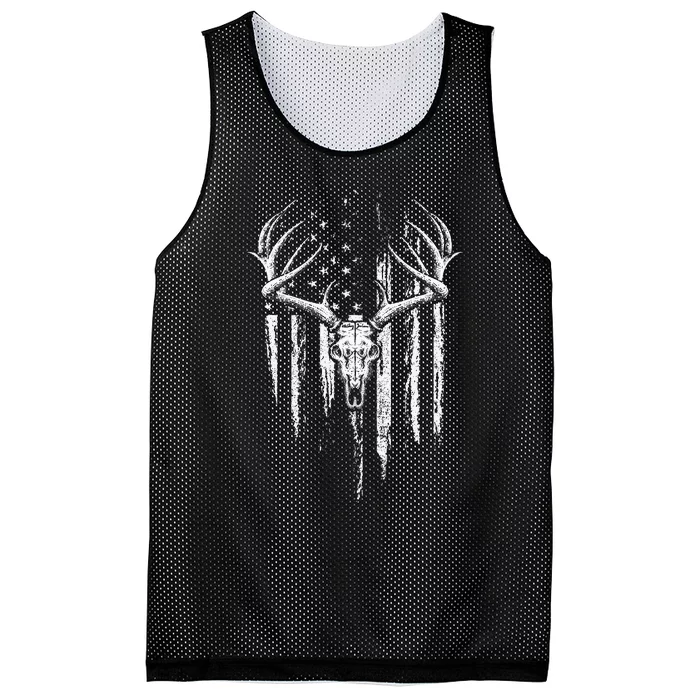 Deer Hunting American Flag Bowhunting Whitetail Bow Hunter Mesh Reversible Basketball Jersey Tank