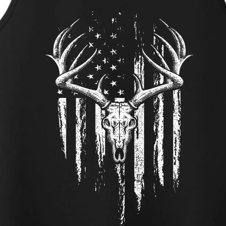 Deer Hunting American Flag Bowhunting Whitetail Bow Hunter Performance Tank