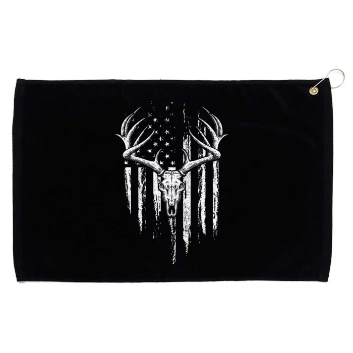 Deer Hunting American Flag Bowhunting Whitetail Bow Hunter Grommeted Golf Towel