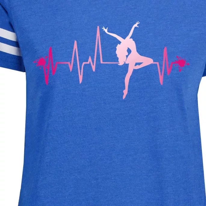 Dance Heart Beat Gift Dancing Dancer Ballet Gift Enza Ladies Jersey Football T-Shirt