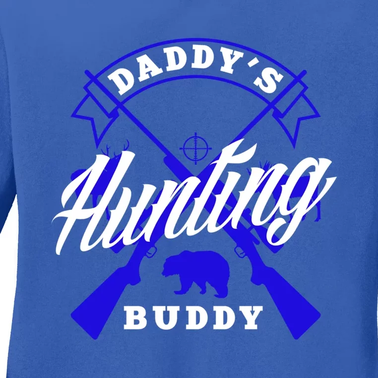 Daddys Hunting Buddy Father Son Matching Hunter Great Gift Ladies Long Sleeve Shirt