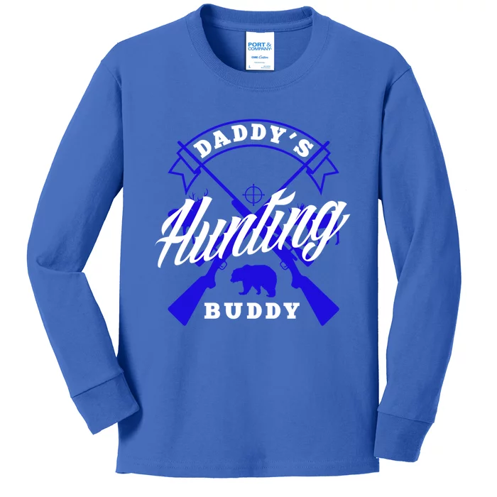 Daddys Hunting Buddy Father Son Matching Hunter Great Gift Kids Long Sleeve Shirt