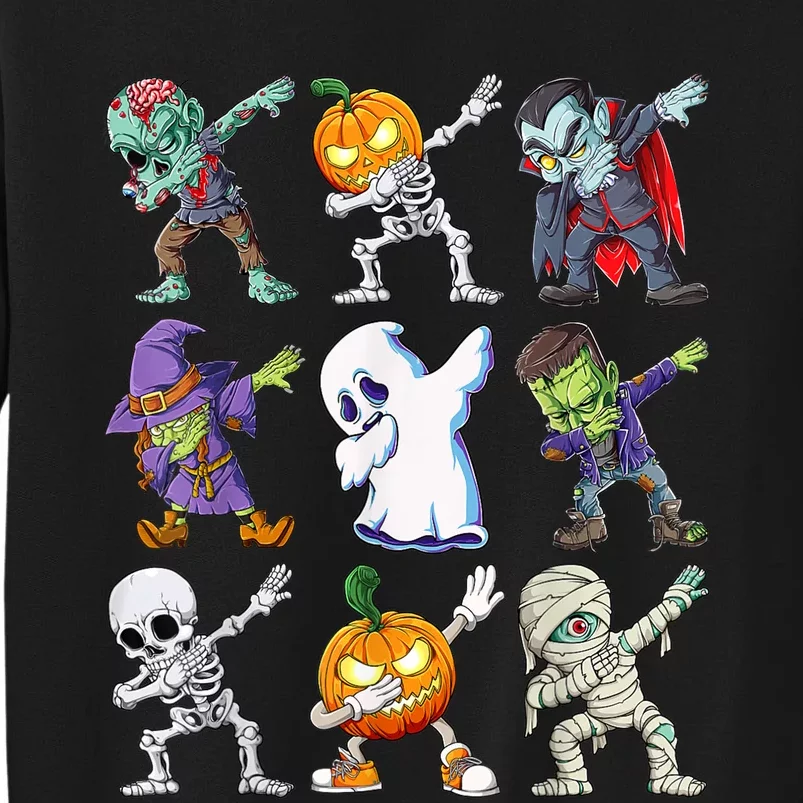 Dabbing Halloween Boys Skeleton Zombie Scary Pumpkin Mummy Tall Sweatshirt