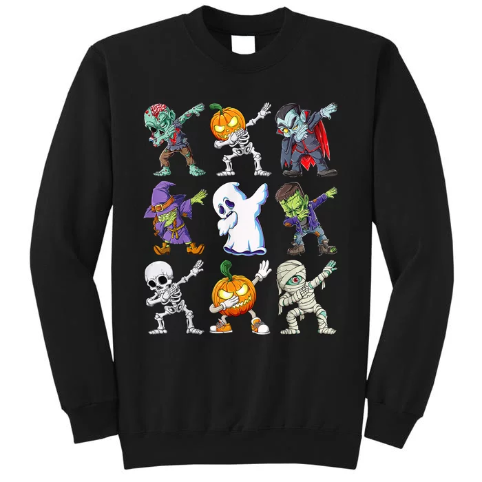 Dabbing Halloween Boys Skeleton Zombie Scary Pumpkin Mummy Tall Sweatshirt