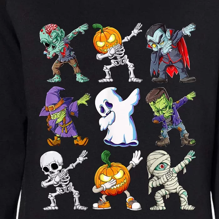 Dabbing Halloween Boys Skeleton Zombie Scary Pumpkin Mummy Womens California Wash Sweatshirt