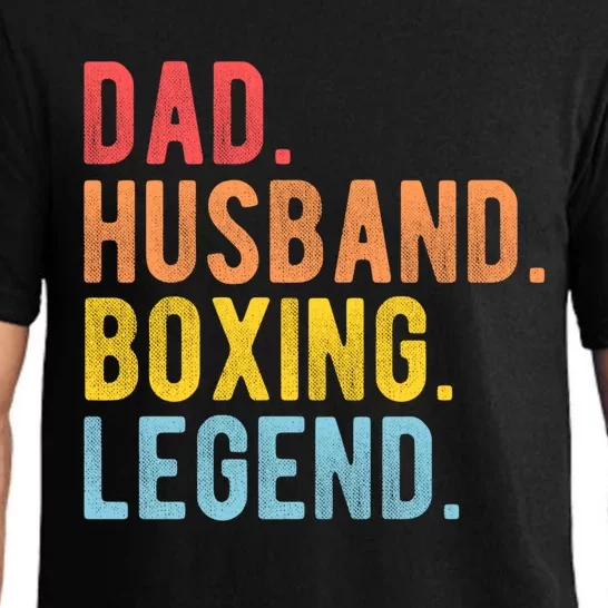 Dad Husband Boxing Legend Combat Sport Retro Boxer Dad Gift Pajama Set