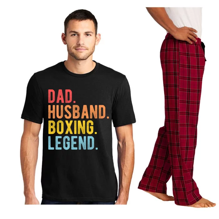 Dad Husband Boxing Legend Combat Sport Retro Boxer Dad Gift Pajama Set