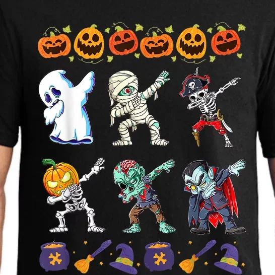 Dabbing Halloween Boys Skeleton Zombie Scary Pumpkin Mummy Pajama Set