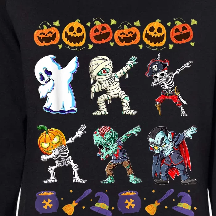 Dabbing Halloween Boys Skeleton Zombie Scary Pumpkin Mummy Womens California Wash Sweatshirt