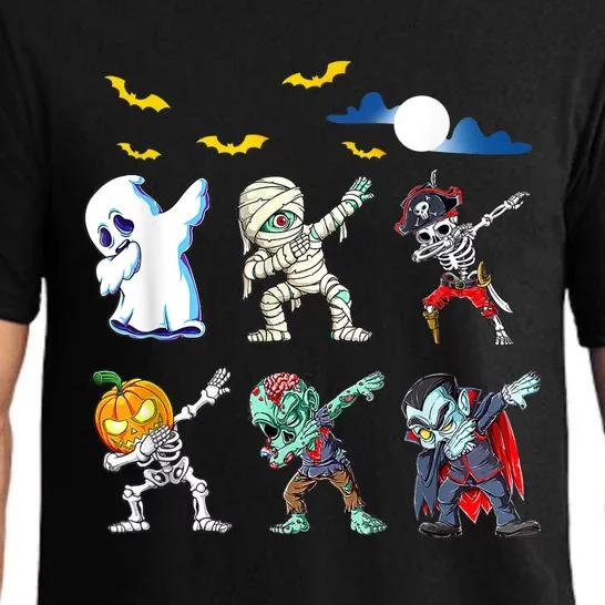 Dabbing Halloween Boys Skeleton Zombie Scary Pumpkin Mummy Pajama Set