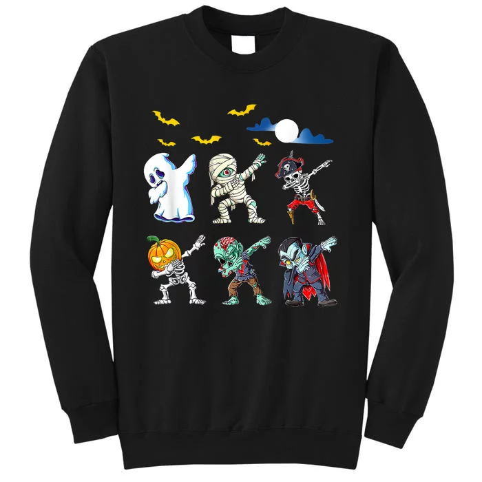 Dabbing Halloween Boys Skeleton Zombie Scary Pumpkin Mummy Tall Sweatshirt