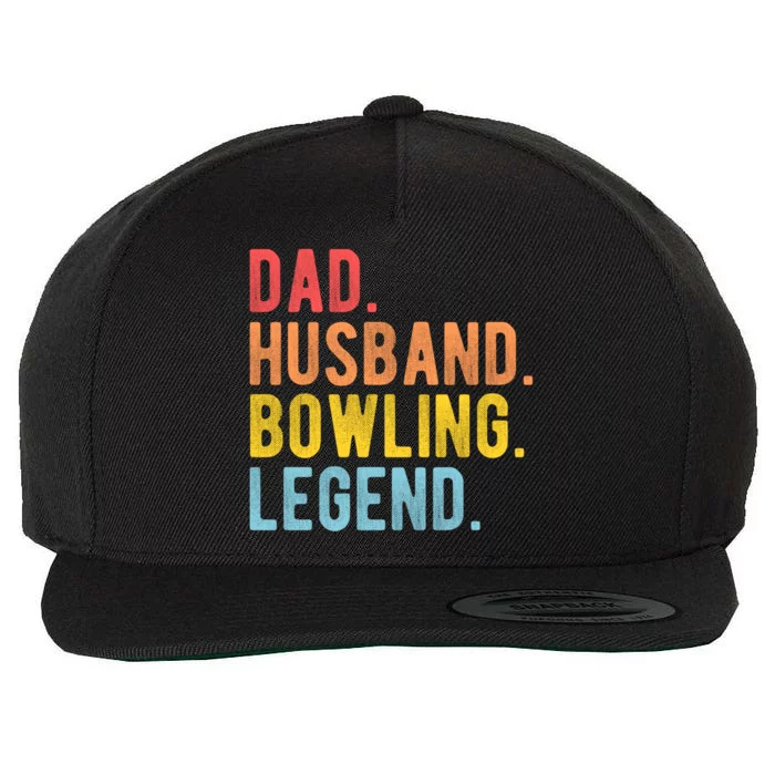 Dad Husband Bowling Legend Cooking Retro Bowler Dad Gift Wool Snapback Cap