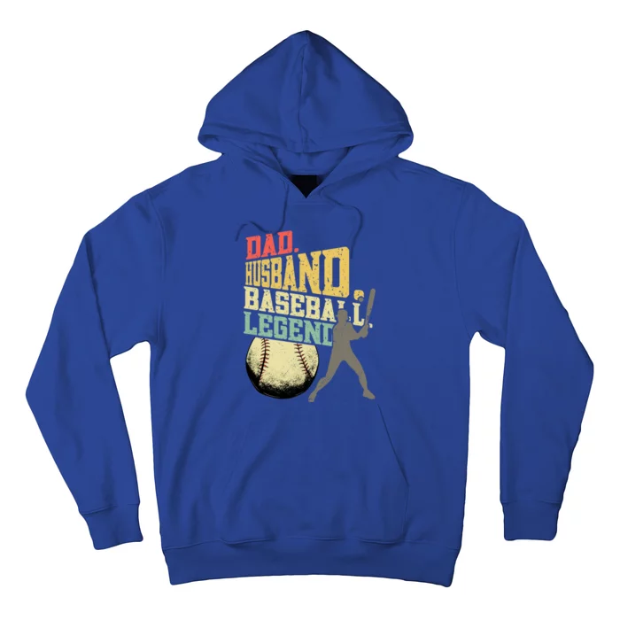 Dad Husband Baseball Legend Cool Gift Baseball Gift Hoodie