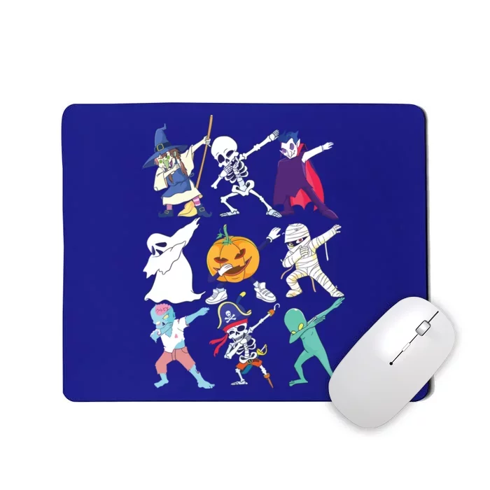 Dabbing Halloween Boy Girl Kids Skeleton Scary Pumpkin Mousepad