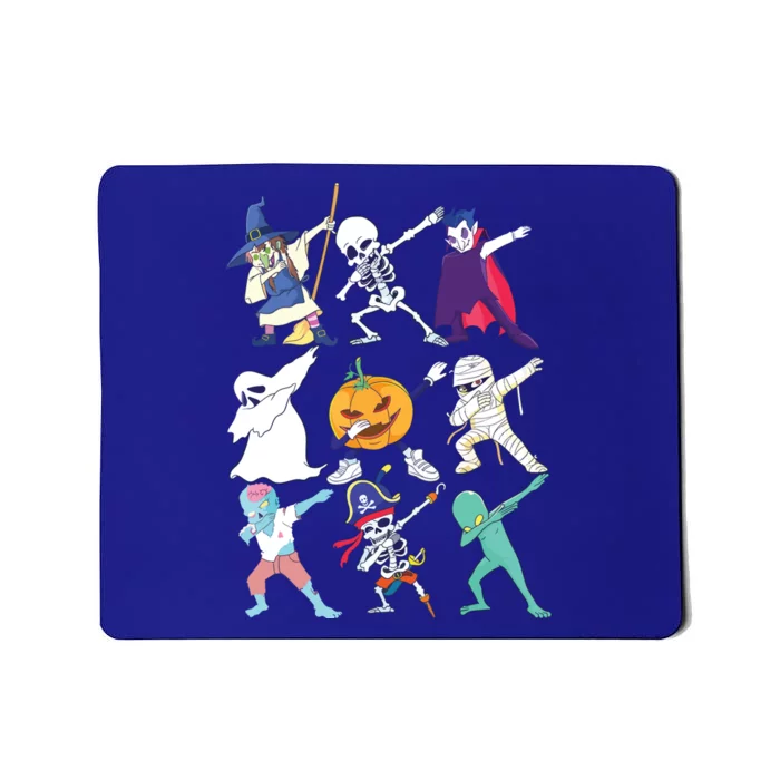 Dabbing Halloween Boy Girl Kids Skeleton Scary Pumpkin Mousepad