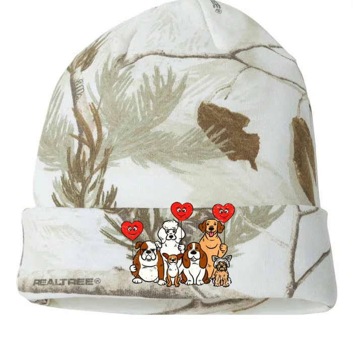 Dog Heart Balloon Valentines Day Love Puppy Kati - 12in Camo Beanie