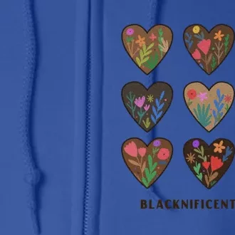 Diversity Hearts Black History Month African American Pride Gift Full Zip Hoodie