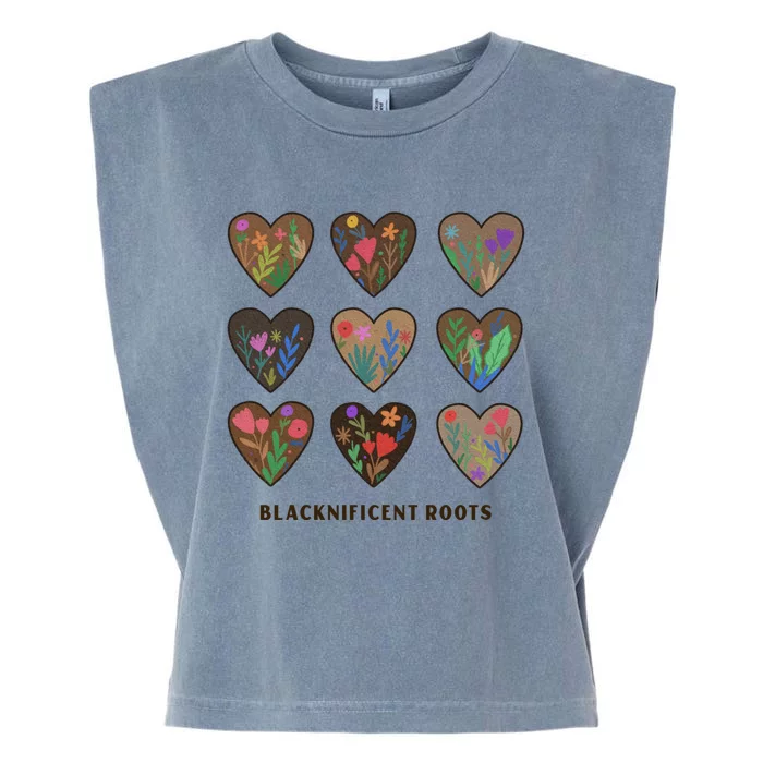 Diversity Hearts Black History Month African American Pride Gift Garment-Dyed Women's Muscle Tee