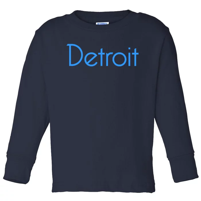 Detroit Honolulu Blue Toddler Long Sleeve Shirt