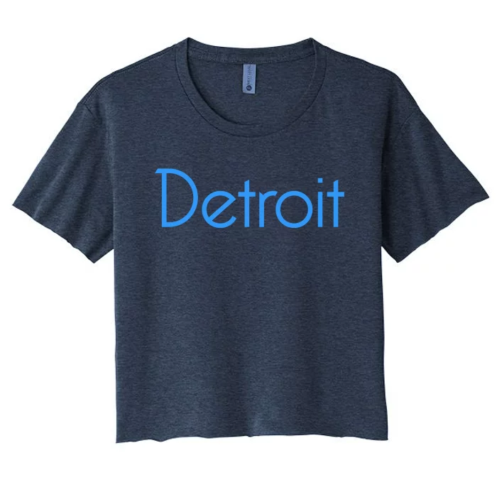 Detroit Honolulu Blue Women's Crop Top Tee