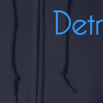 Detroit Honolulu Blue Full Zip Hoodie